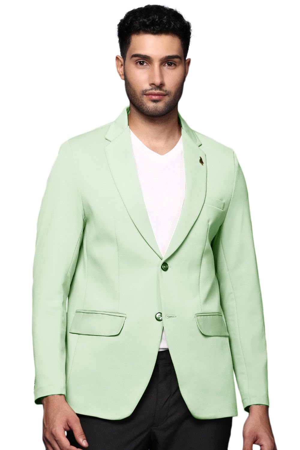 showoffff Men's Single Breasted Slim Blazer-picture-25