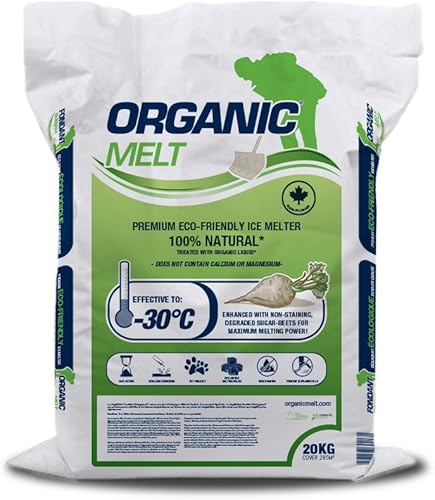 Derretimiento de hielo granular orgánico de primera calidad. Ecológico, apto para mascotas, entrada y acera, bolsa de 44.1 lbs (44 libras)