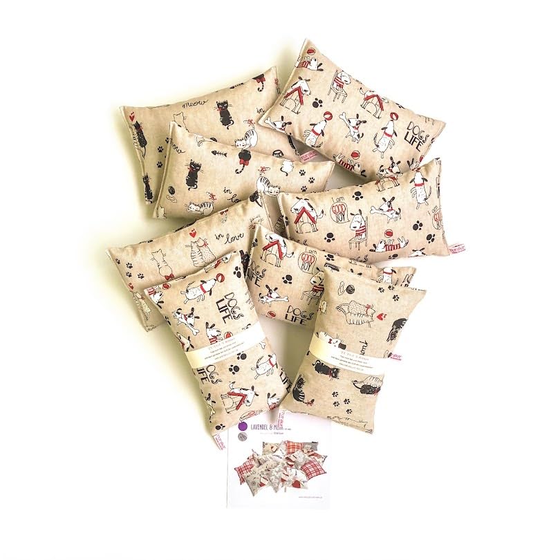 Lavendelkissen - 23 x 14 cm, voller Lavendelblüten aus Frankreich und Spelz vom Biodinkel (Witzige Hunde)