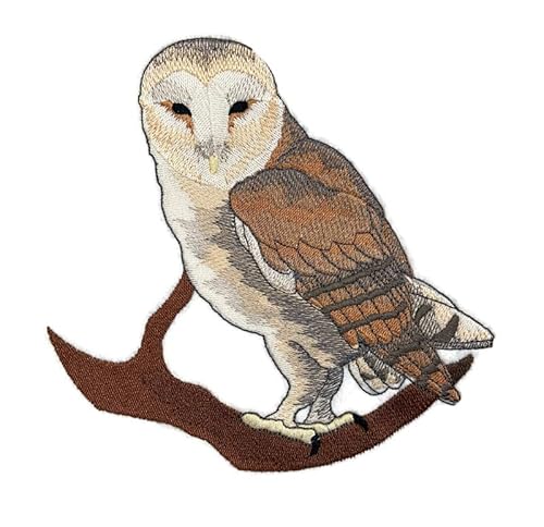 Beyondvision 7403474197086 Beyond Vision Custom Birds [Barn Owl] Embroidered Iron On/Sew Patch [6.1 "W X 6.29 "] cover