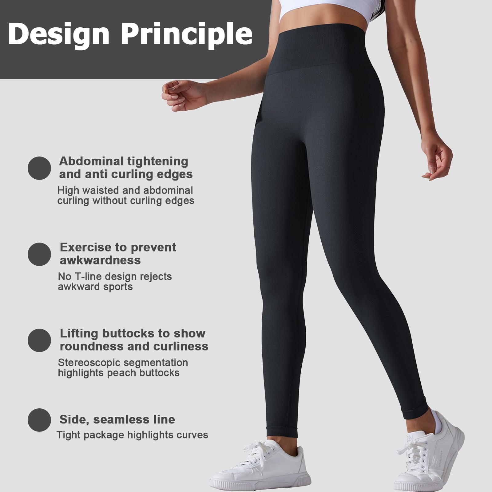 Damskie spodnie do jogi, legginsy sportowe typu push up, legginsy damskie sportowe, spodnie z wysokim stanem krój booty scrunch, bezszwowe legginsy treningowe, legginsy kompresyjne fitness