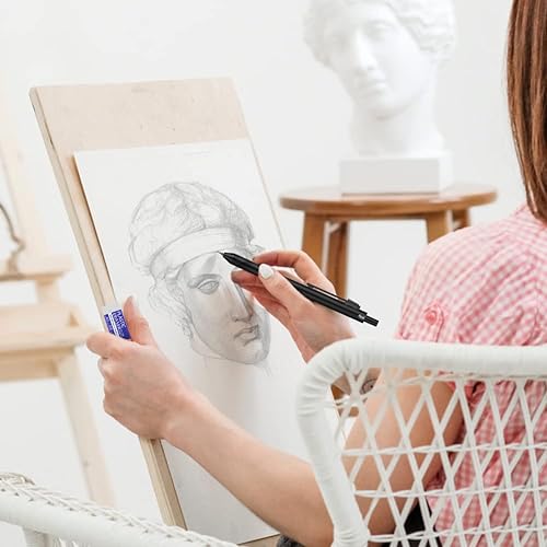 Miniatura 8 de AUAUY Juego de 3 lápices mecánicos pastel de 0.028 in, bonitos lápices mecánicos de colores caramelo con 6 tubos de repuestos de plomo HB, 3