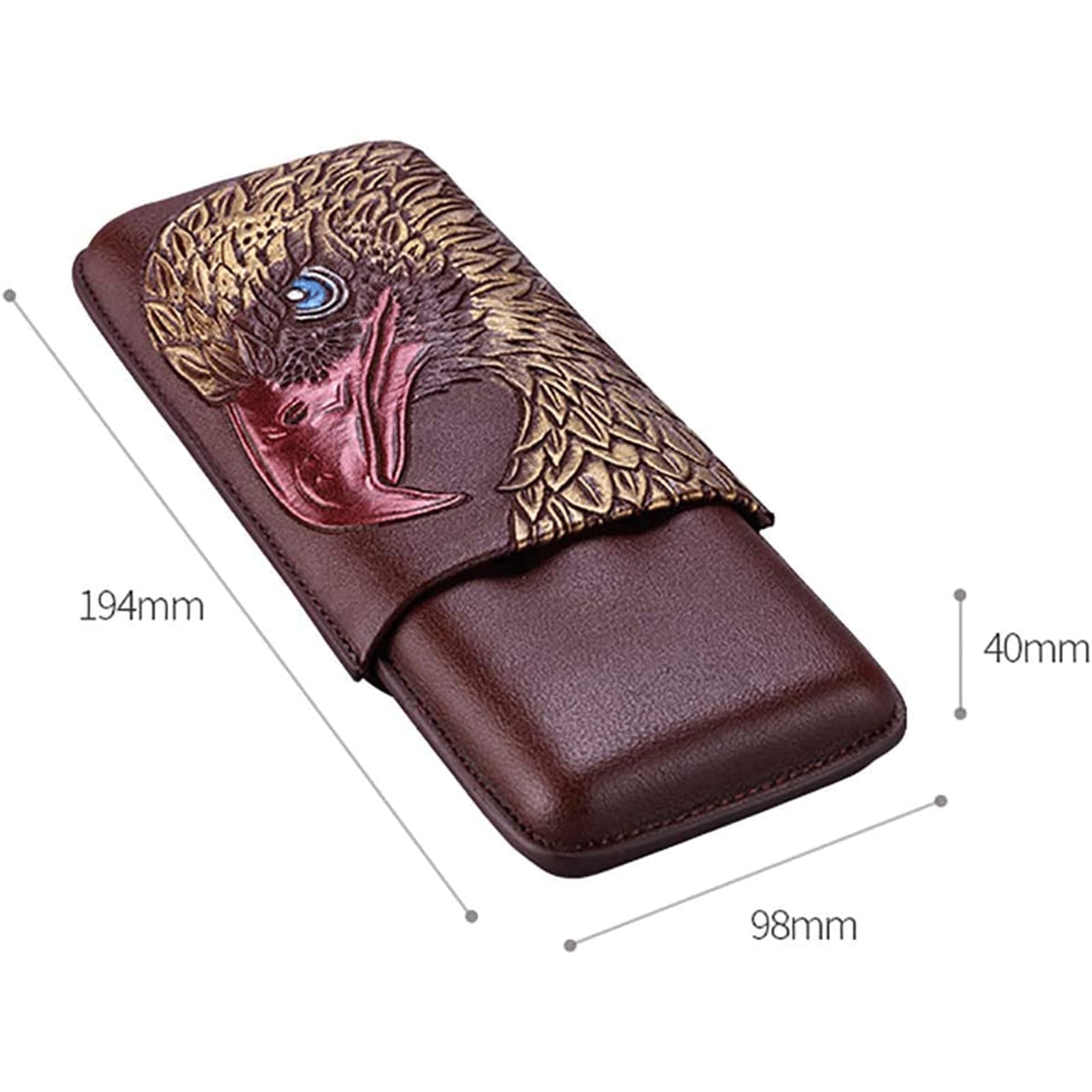 Humidor scatola Custodia per sigari esterna in pelle PU, Humidor da viaggio portatile per sigari, Humidor per 3 sigari, Mantieni i sigari freschi Custodia per sigari Regalo per Hus Personalizzato