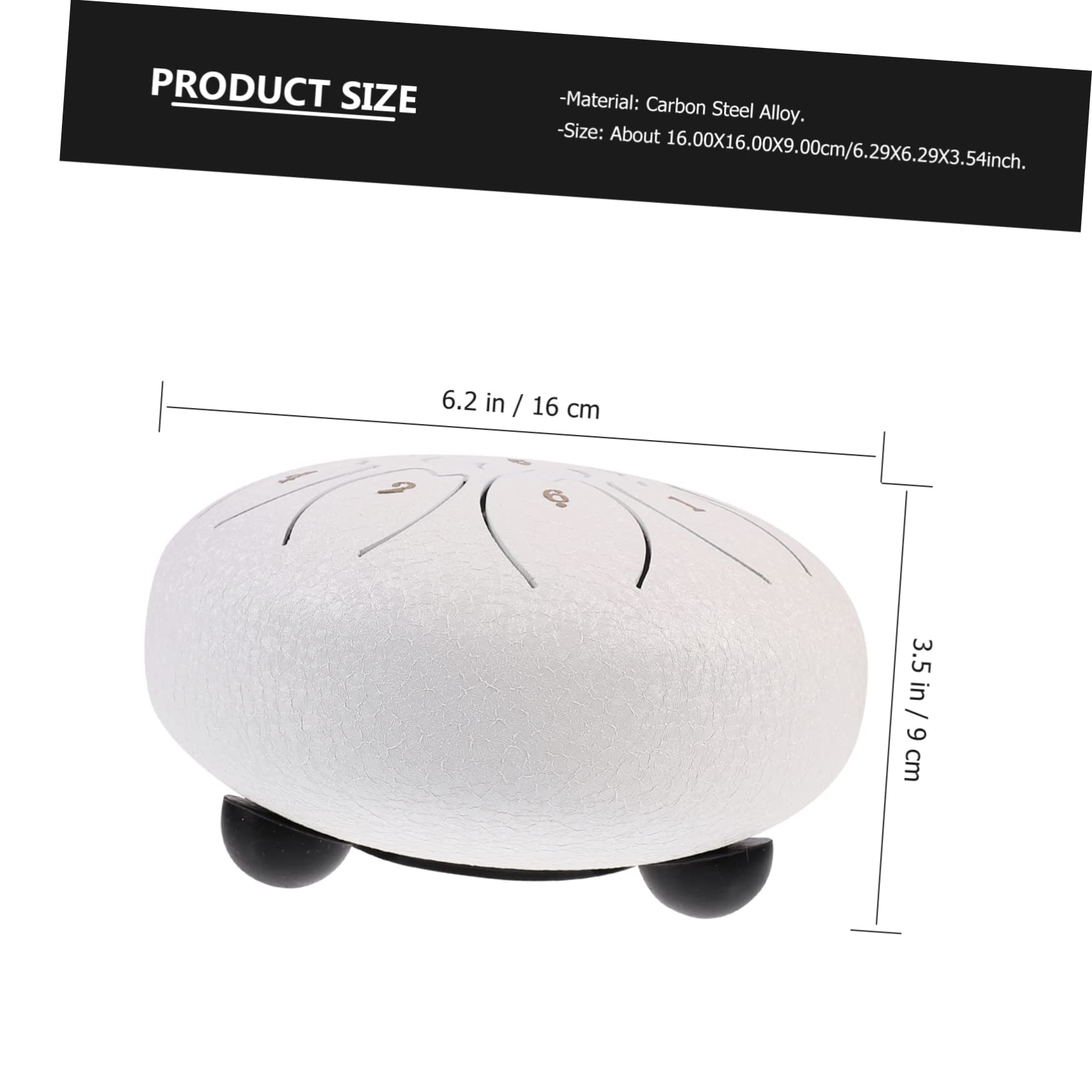 FUNOMOCYA 6-inch Steel Drum Set Handpan Percussion Instrument for Yoga Meditation Emotional Soothing