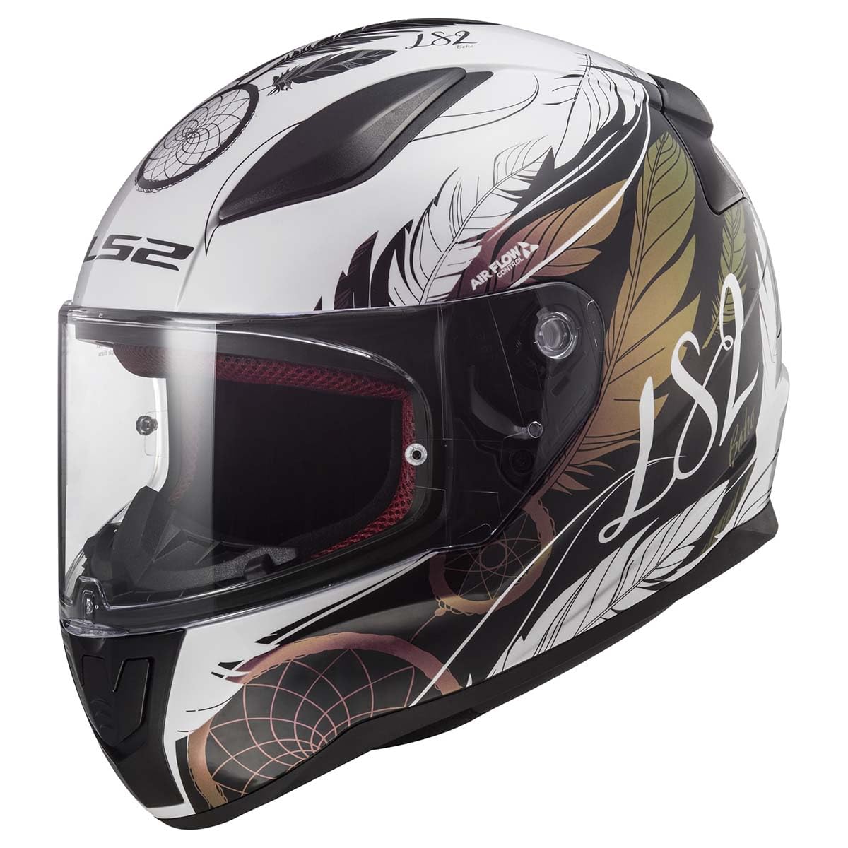 LS2 Helmets Rapid II Full Face Motorcycle Helmet (Dreamcatcher Chameleon/White - 2X-Large)