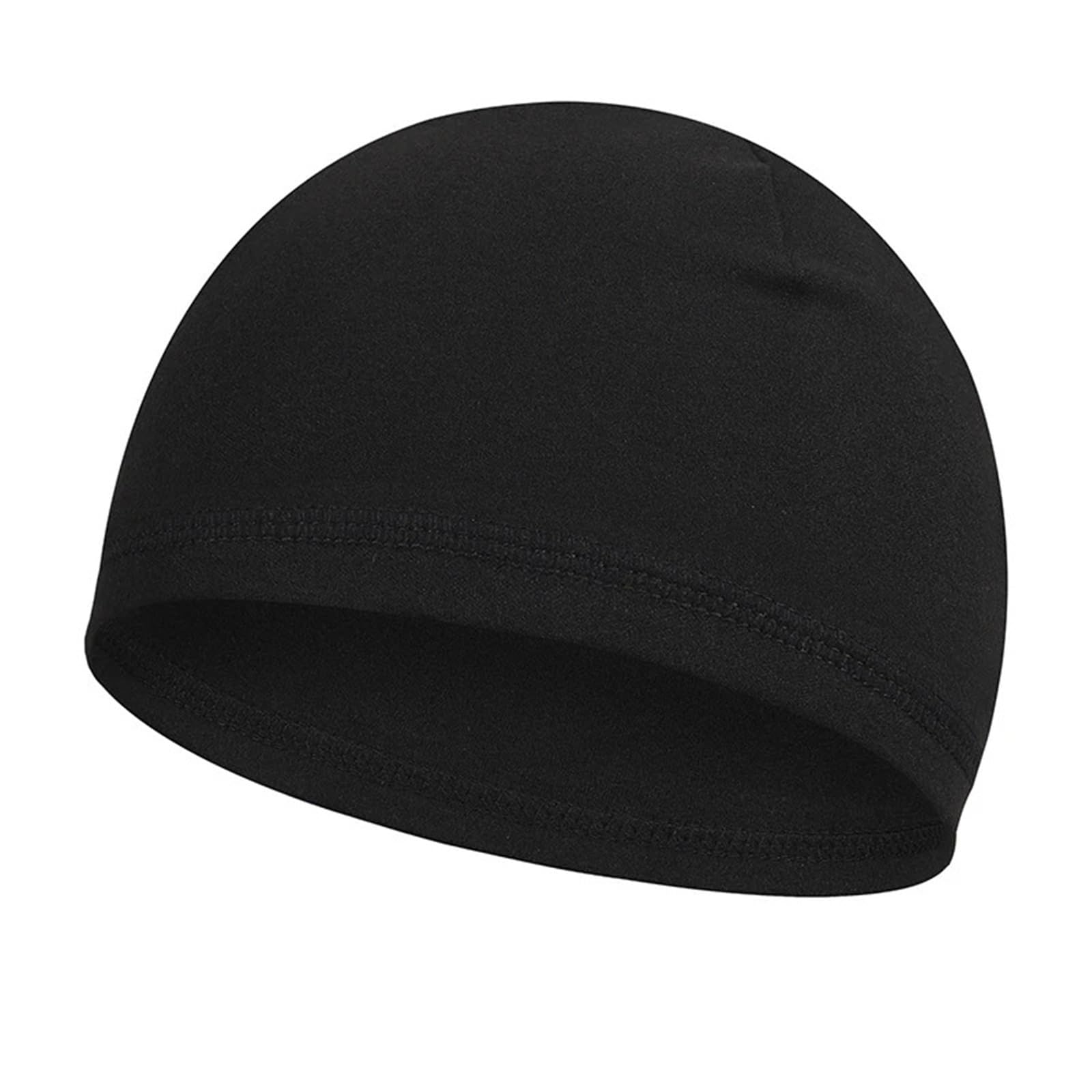 Casquette de Cyclisme Couleur Unie for Hommes et Femmes, 2 pièces, Bonnet Chaud d'hiver for Camping en Plein air, Sport élastique, Doublure Casque Ski, Chapeau Peluche pour Vélo(Black)