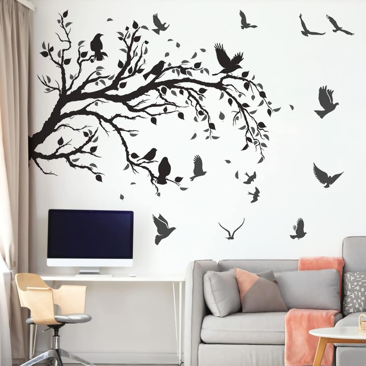 Amazon.com: Tree Branches Wall Decal Love Birds Vinyl Sticker Nursery ...
