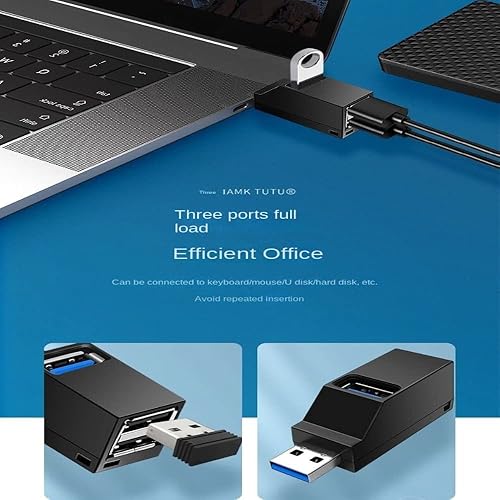 Miniatura 2 de usb30 - Adaptador de disco multipuerto usb20 para mouse U y adaptador de disco de un arrastre tres USP de expansión negro