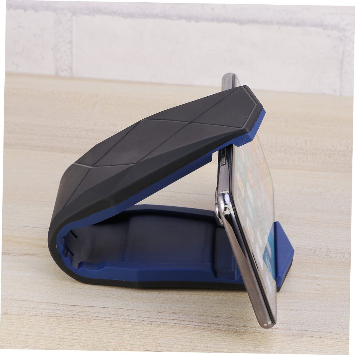 Hemobllo Supporto Cellulare Auto Clip a Coccodrillo Multiuso in Plastico Blu, Portacellulare Compatto e Pratico per Cruscotto e Ufficio