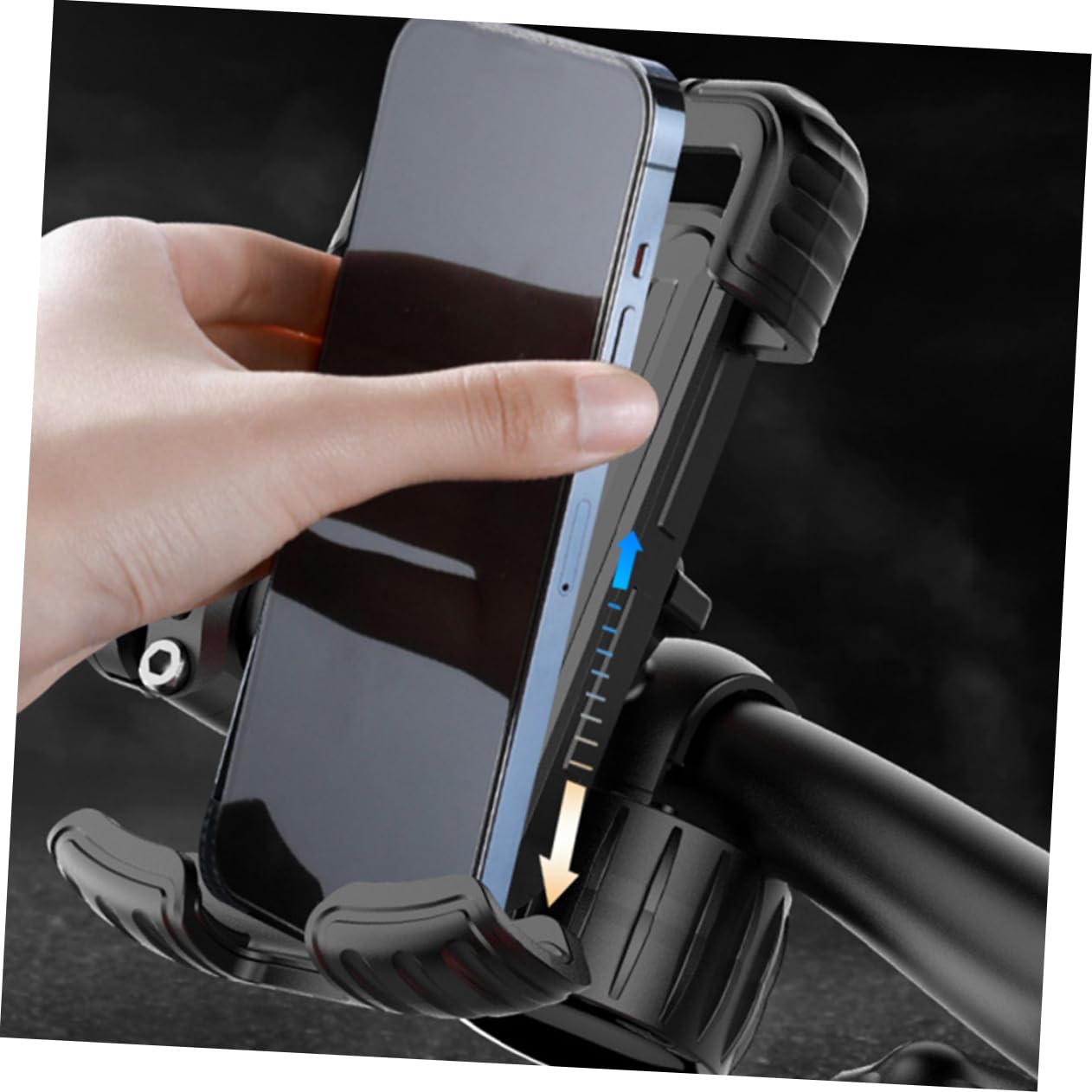 HOMSFOU 3pièces Support Téléphone De Vélo Antichoc Et Antidérapant Support De Guidon pour Smartphone Navigation Pratique Et Sécurisée Compatible avec Guidons pour Cyclisme Et
