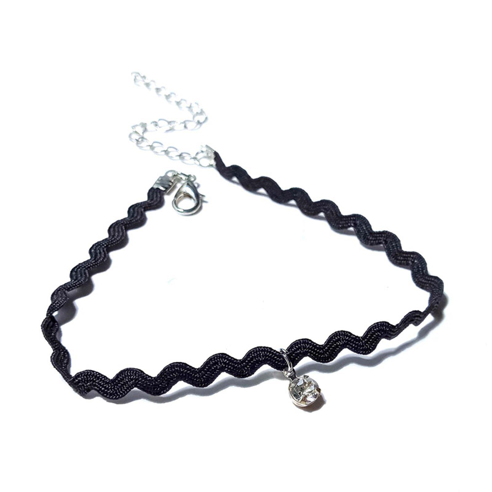 Jfgctyhxy Women's One Color Bohemian Bracelets, Boho Lace Anklets For Foot Jewelry Summer Beach Crochet Black Ankle Bracelet Sandals On The Leg