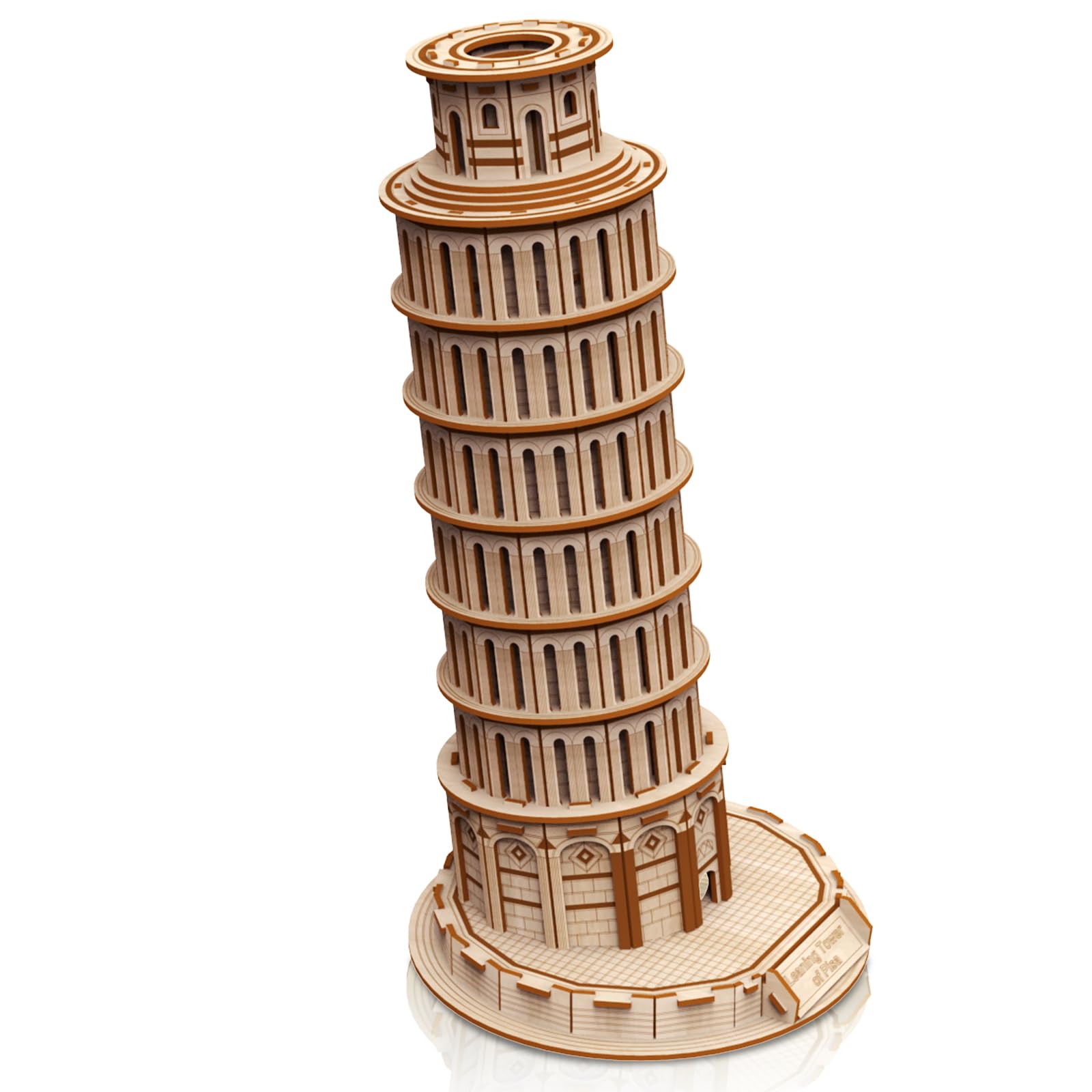 Amazon | Hallisun 3D木製パズル - ピサの斜塔 イタリア | ウッド