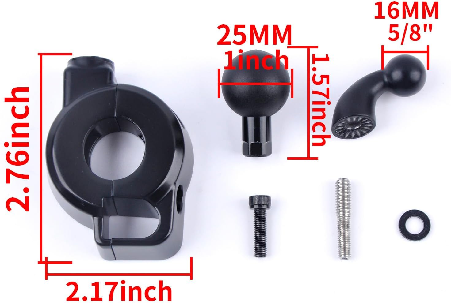 PANICAL Left Mobile Phone Holder Navigation GPS Holder Water Cup Holder for Honda Goldwing GL1800 F6B DCT DOT 2018-2025 Motorcyclele 17mm TPU Ball Head Universal 0.6'' 5/8'' 1 inch 25MM (GPS Bracket)