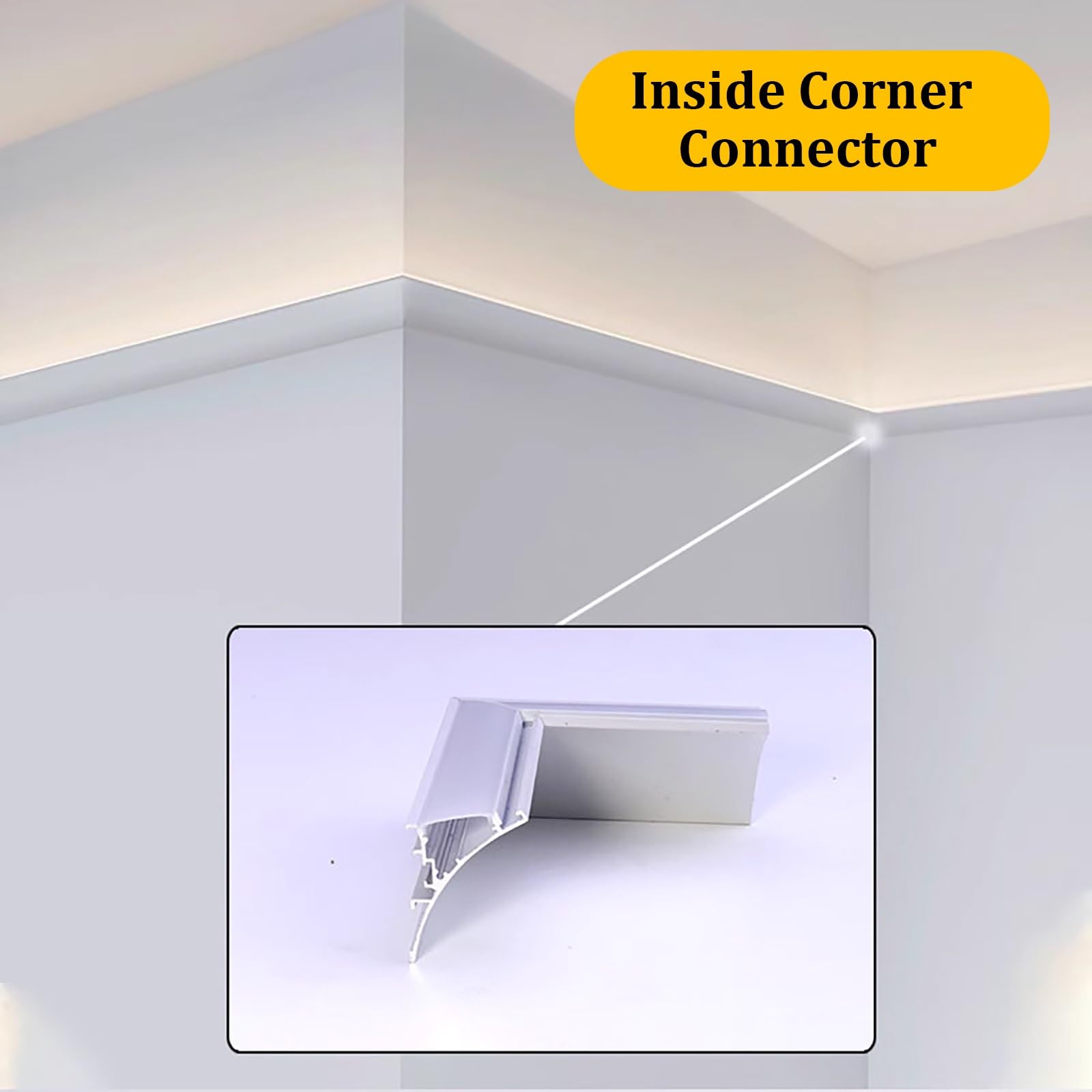 Eck-LED-Lichtk, 3,4 m, linearer Diffusor mit Anschluss für Innenwände, Decken, Hotels, Schlafzimmer, Dachböden