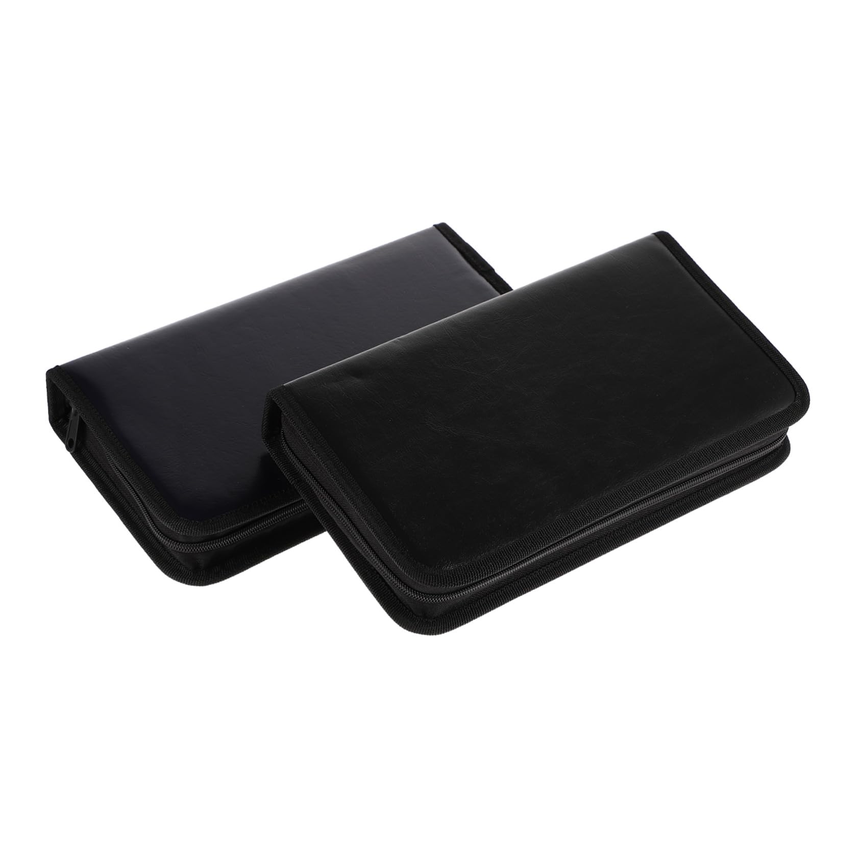 Auto Cd Halter Pu Leder 2 Stück Disc Aufbewahrungstasche Mit Großer Kapazität Für CDs DVDs Kratzschutz Und Vielseitige Nutzung Im Auto