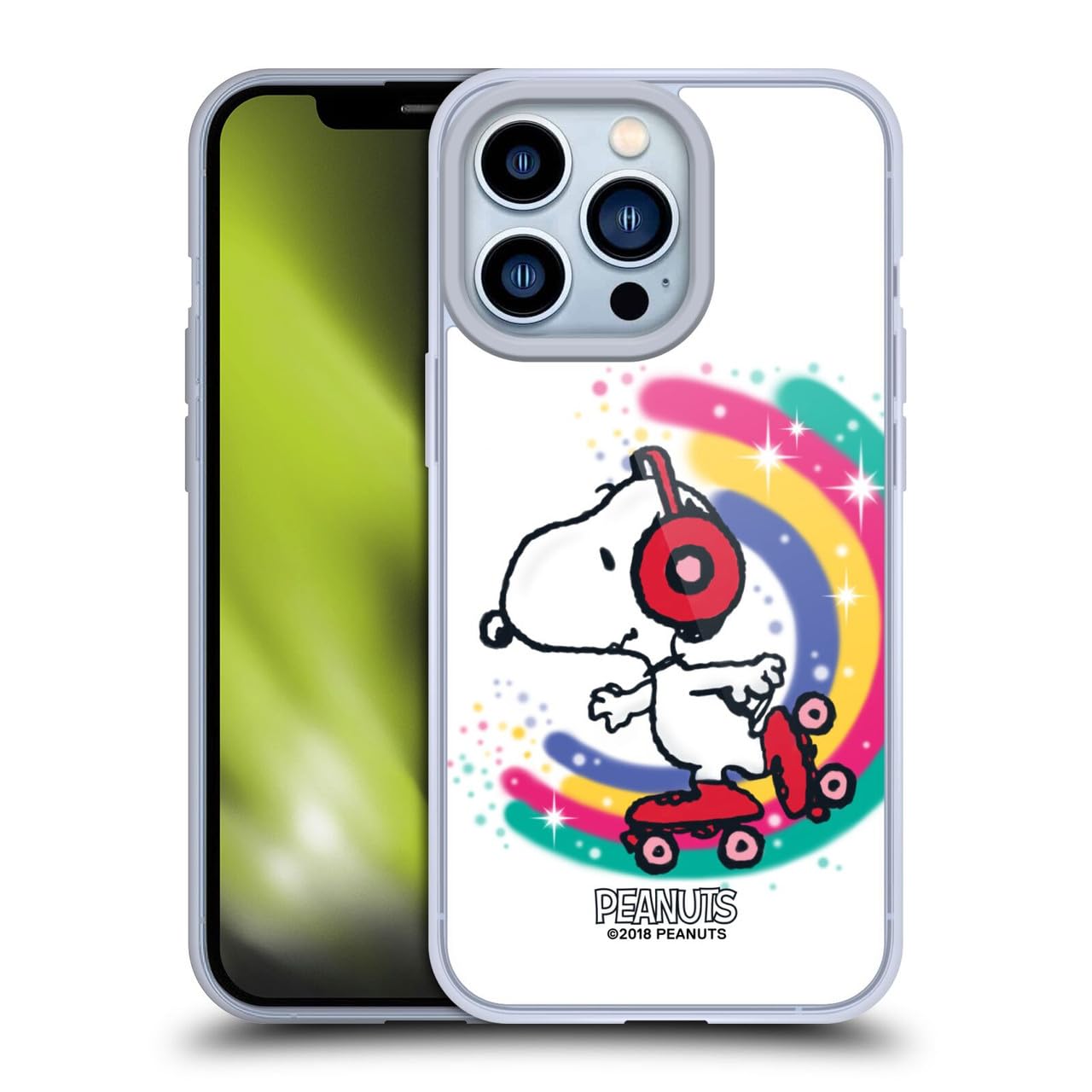 Head Case Designs Officially Licensed Peanuts Colourful Skating Snoopy Boardwalk Airbrush Gel Case [Military Grade Protection] Compatible with Apple