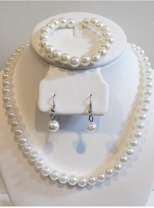 Faux Pearl Bridal Necklace 