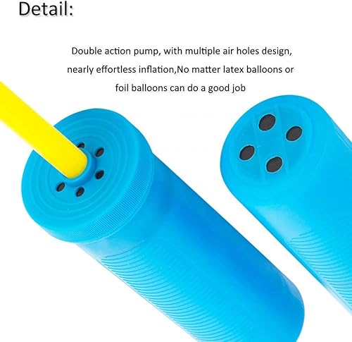 Miniatura 5 de Bomba de boquilla redonda portátil para llenar rápidamente inflables, globos, juguetes, bomba de mano - Bombas de aire de doble acción, globos,