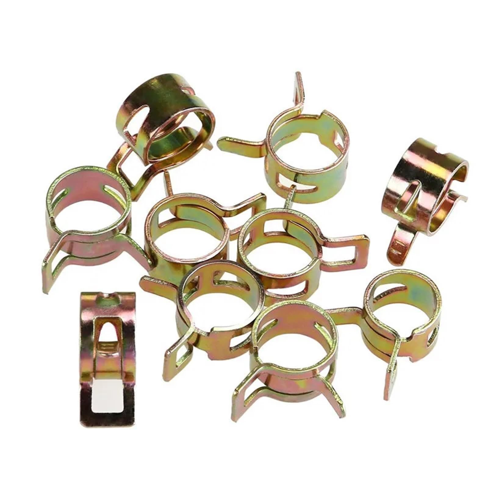 Juego de 75 60 piezas de 6-15 mm for manguera de CPU, aceite, combustible, agua, abrazadera de banda, sujeción metálica de acero al manganeso 65MN(75Pcs)