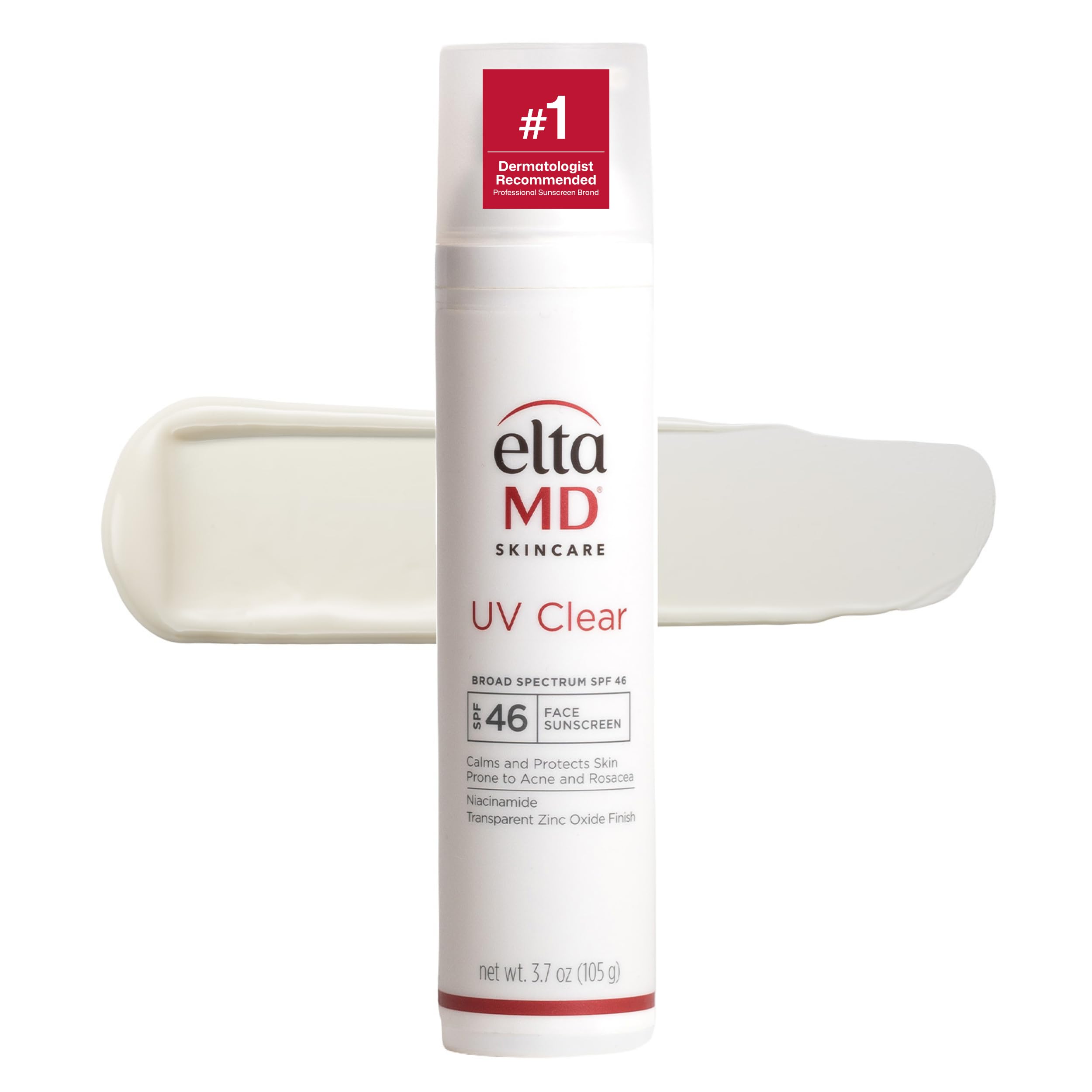 Photo 1 of EltaMD UV Clear Face Sunscreen SPF 46, Oil Free Sunscreen with Zinc Oxide, Dermatologist Recommended, For Acne-Prone Sensitive Skin, 3.7 oz