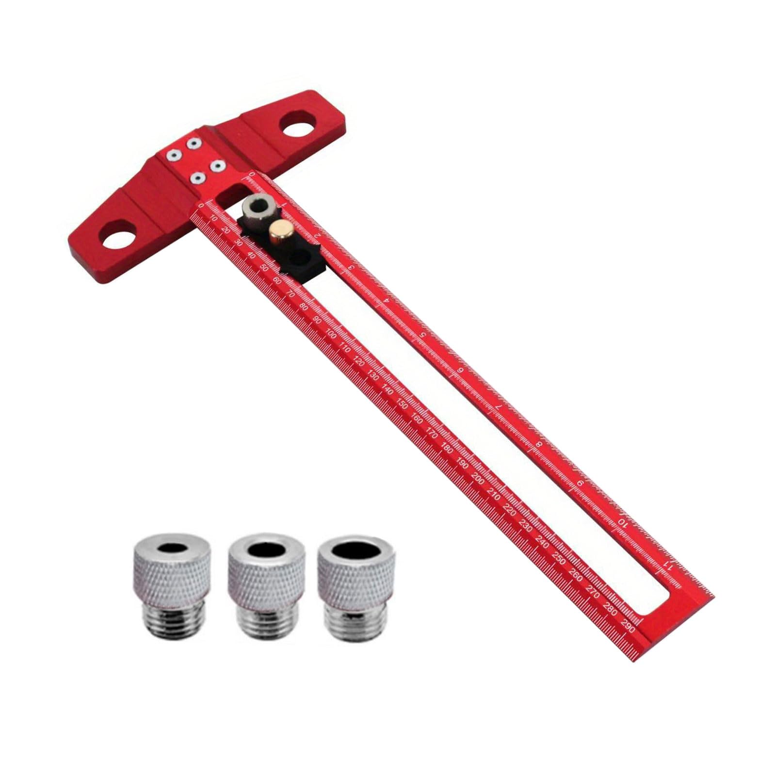 Msioytog Red 30Cm Or Red Coated T Square Ruler Positioning Scoring Ruler For Accurate Layouts In Construction And Craft Projects Craft Enthusiasts Measuring Tool