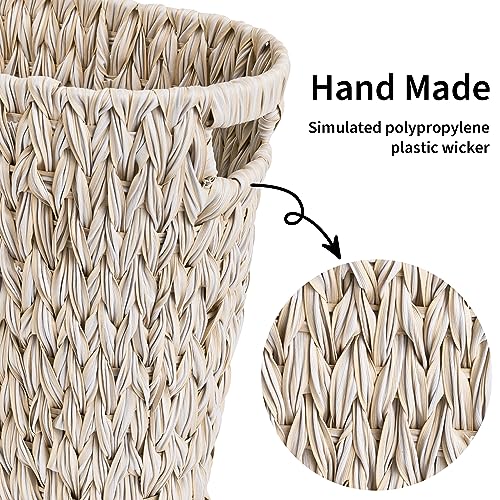 Granny Says GS17-TJ Wicker Trash Can, Waterproof Bathroom Trash Can, Wicker Waste Basket For Bathroom, Decorative Boho Trash Can, Waste Basket For Bedroom thumb #3