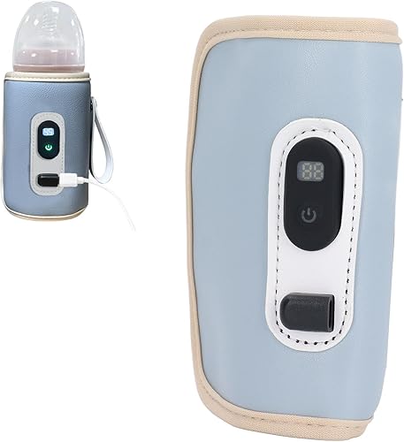 Miniatura 3 de AMAKO Calentador de biberones portátil para viajes calentador de leche USB ajustable de 21 velocidades con pantalla LED, se adapta a la mayoría de