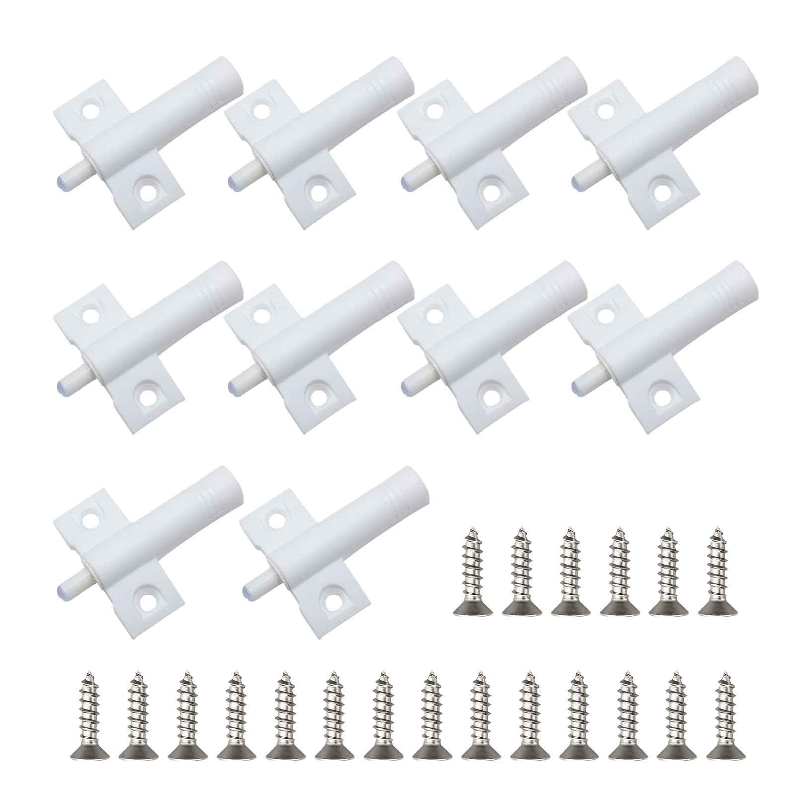 10Pack Damper Buffer for Kitchen Cabinet Door and Drawer, Soft Quiet Closer Cushion for Wardrobe and Closet, Push Open Touch Close Mechanism, Easy Install Home Cabinet Accessories