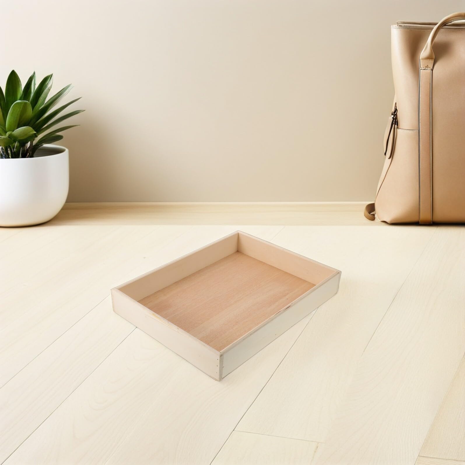 Bandeja de Arena Zen Japonesa de Madera Natural 40x30x6 Cm para Meditación y Decoración de Escritorio, Mini Bandeja Organizadora de Accesorios de Jardín Zen para Oficina y Hogar