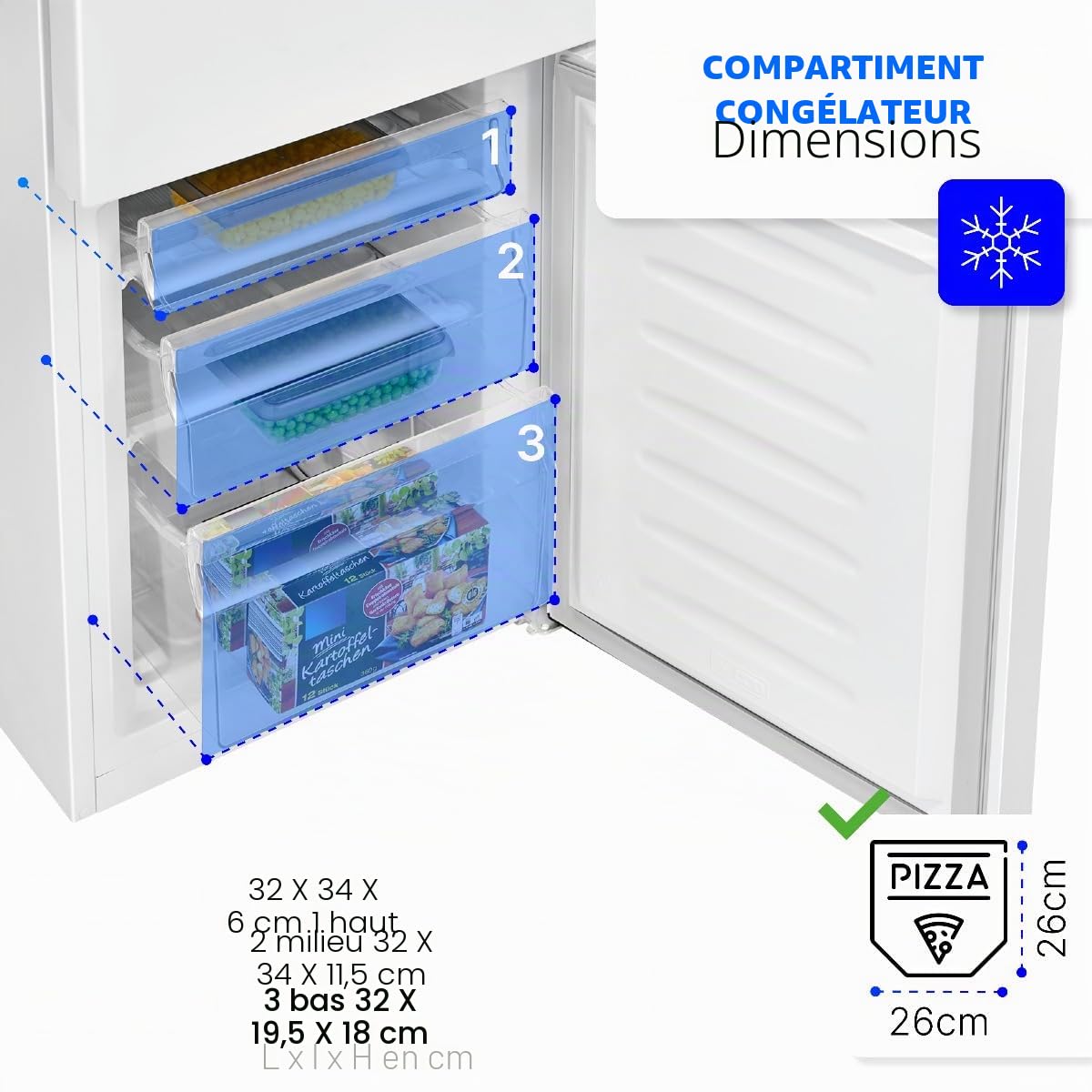 Bomann KG320 Réfrigérateur Congélateur 175L Contrôle Température Blanc