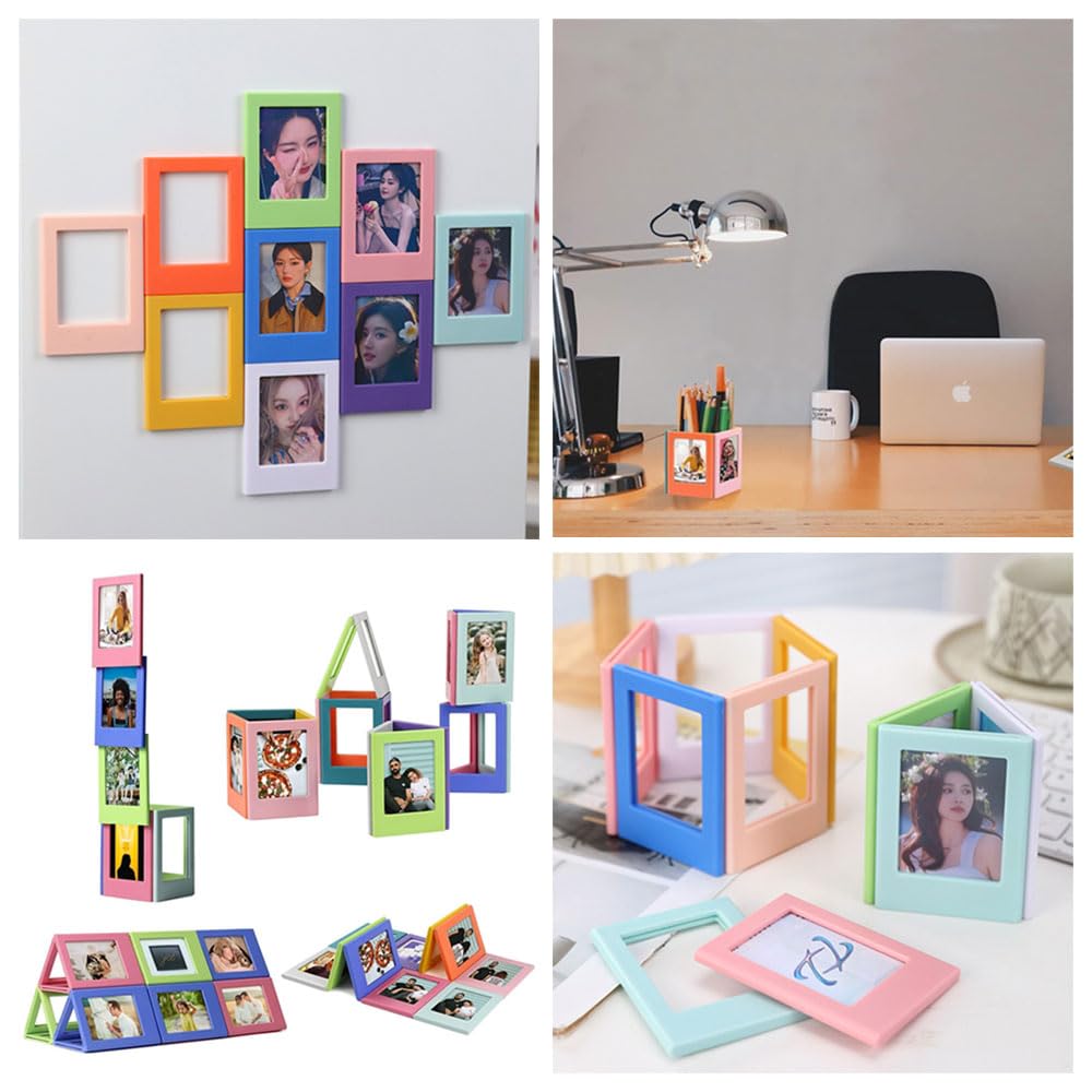 Mini Ramki na Zdjęcia, 12 Sztuk, Magnetyczne, Kompatybilne z Polaroid Fujifilm Instax Mini Film, Magnetyczne na Lodówkę, Na Kolaż, Zdjęcia, Obrazy, Ramki na Zdjęcia Rodzinne