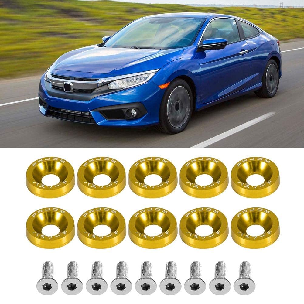 10 Pezzi Viti M6 Rondella Vite a Testa Cilindrica in Acciaio Inossidabile Modifica M6 Guarnizione Bullone Auto Telaio Decorazione Vite Viti 6 MM per Parafango per License