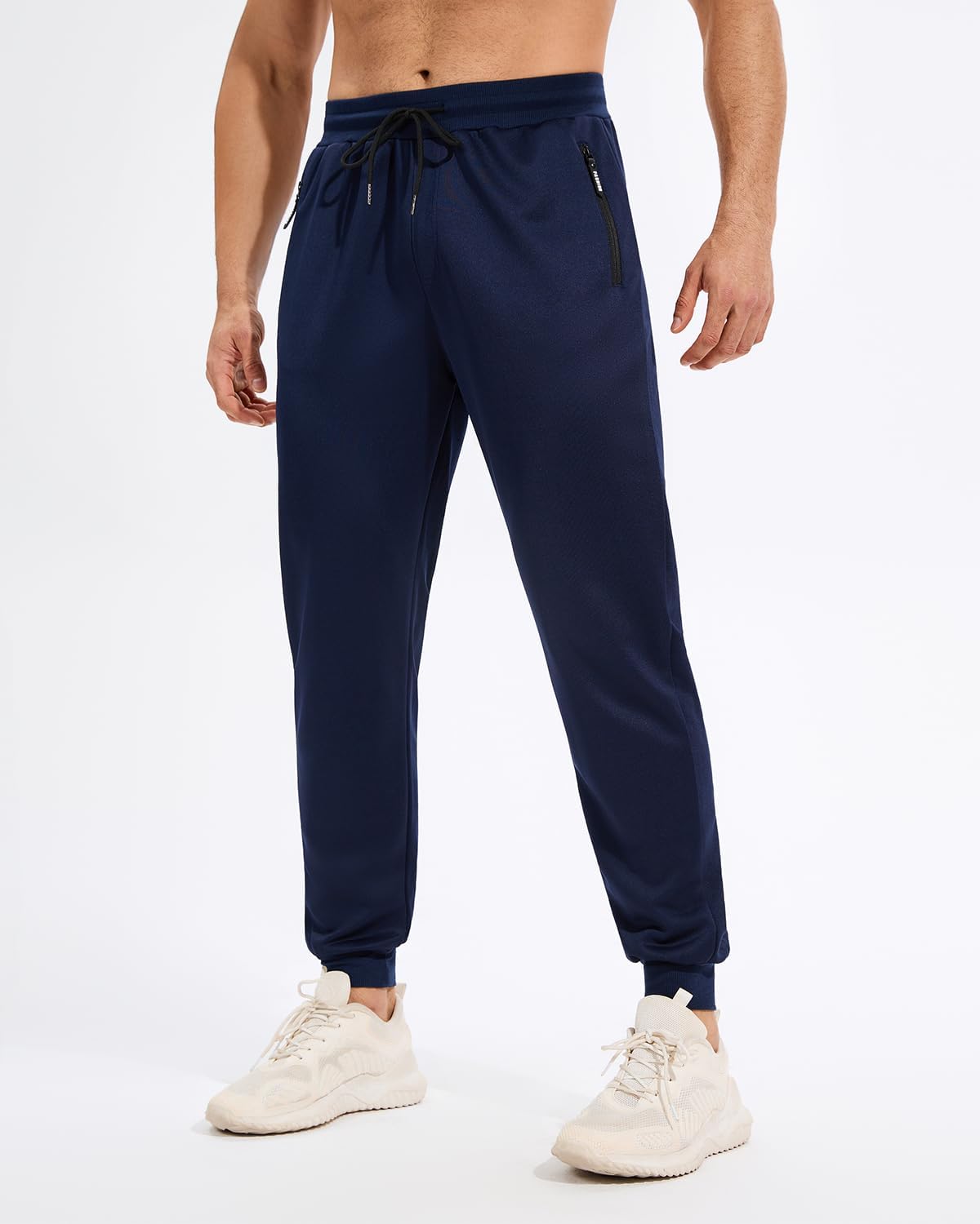 3-4 Pack Men's Athletic Joggers Sweatpants with Zipper Pockets Athletic Pants for Men Running,Workout, Soccer - Image 4