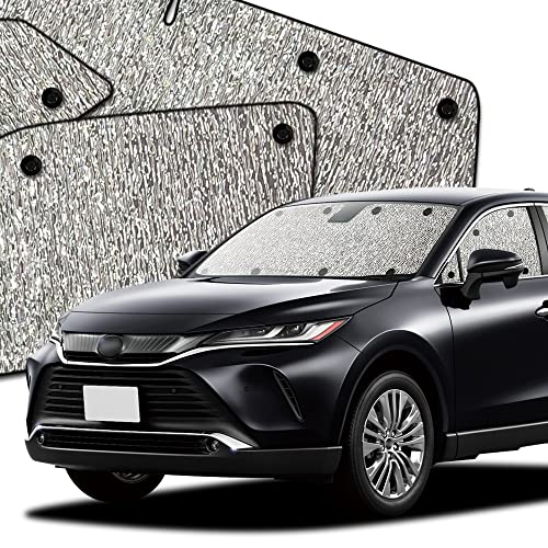 趣味職人 サンシェード シームレスサンシェード 新型 ハリアー80系 ハイブリッド HARRIER 車用 カーテン 車中泊 カーフィルム フルセット 日本製 対応 『03s-a058-sa』