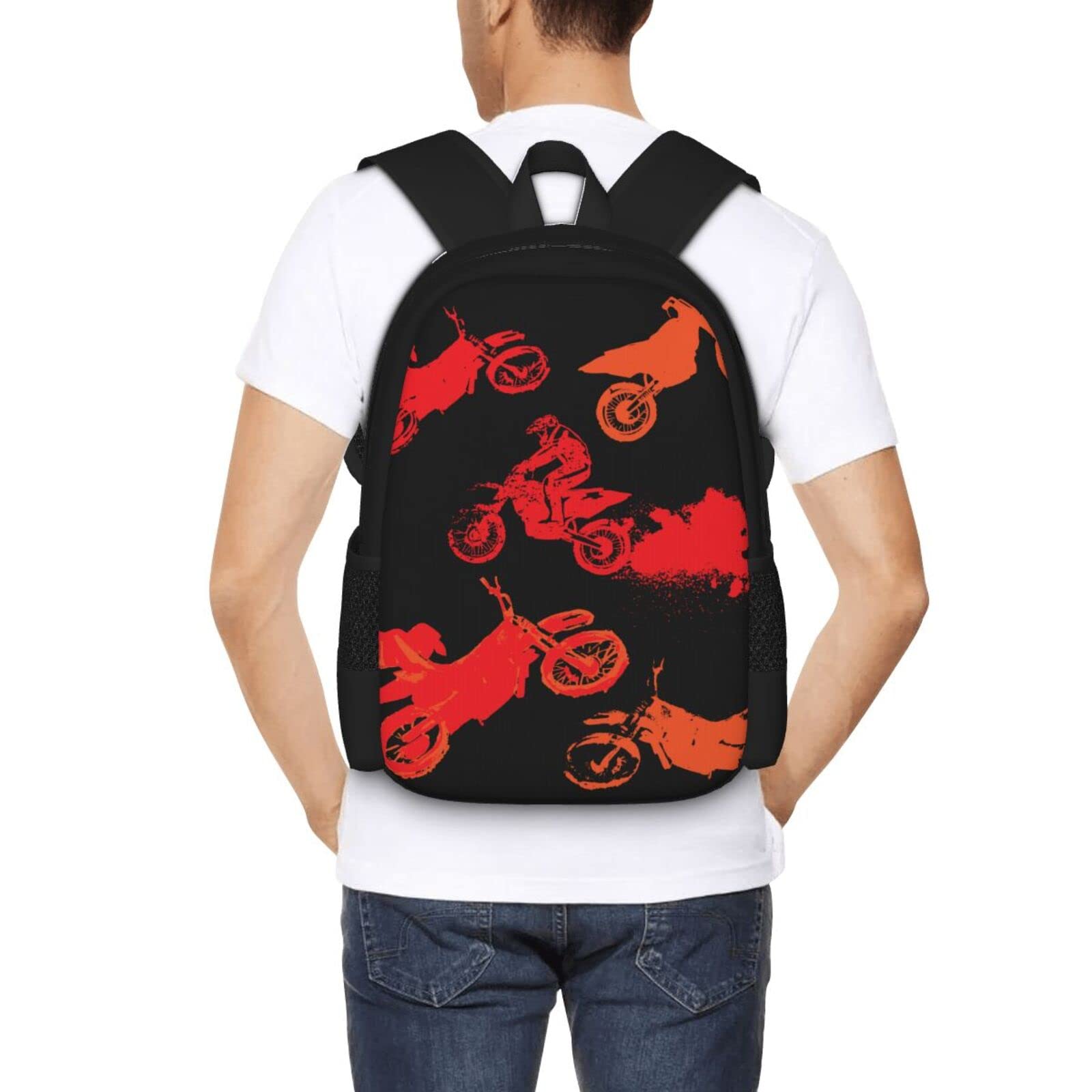 Mochila de hombro para motocross, deportiva, motocicleta, vehículo, escuela, escuela, para niños, hombres, exteriores, casual, mochila de viaje, para mujeres, hombres, adolescentes y niños,