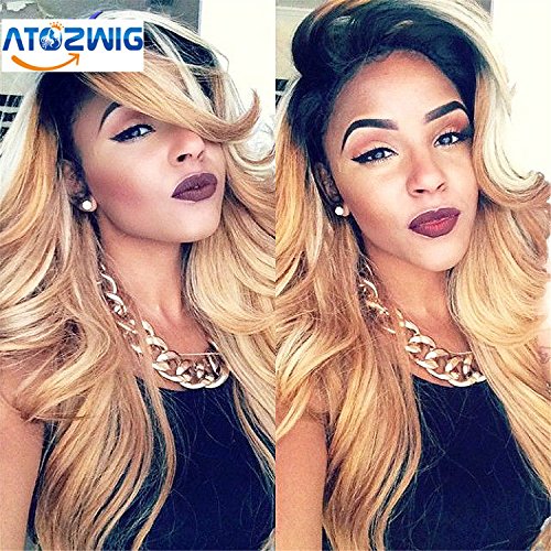 ATOZHair Ombre Brazilian Hair Body Wave Modern Show Hair Brazilian Loose Wave 2 Tone #1B/27 Good Brazilian Virgin Hair 3 Bundles 50g/pc
