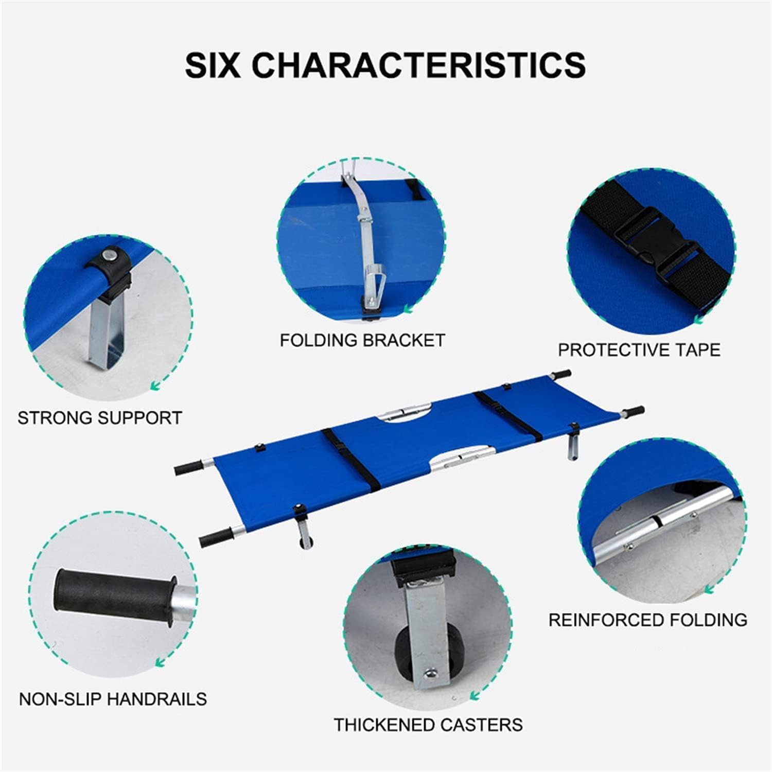 医療緊急救助用の折りたたみ式ストレッチャーとトランスファー看護スリング患者輸送用のポータブル救急車ストレッチャー