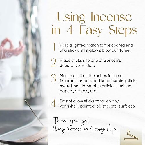 Miniatura 3 de Gonesh Incienso Quemador  diseño de incienso titular con barra tradicional  Aprox. 11inches, variedad de diseños