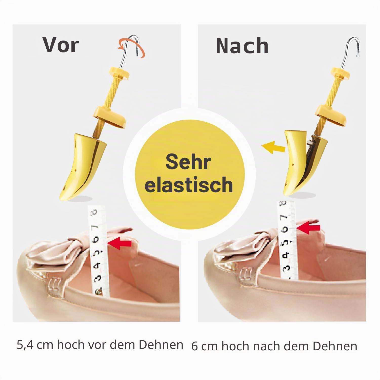 2-Wege-Schuhspanner(1 Einheit) ，erweitert die Höhe (Spann) und Länge der Schuhe für Damen und Herrn - Stoppen Sie schmerzliche Schuhe tragen