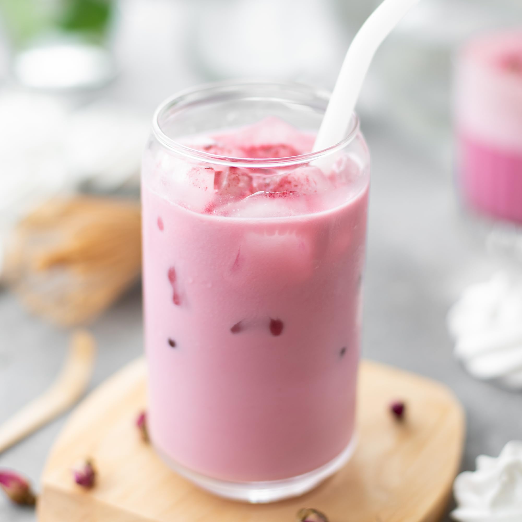 Kuli Kuli Strawberries & Crème Organic Superfood Latte - Strawberry Flavor. Packed with Psyllium Husk for Digestive Support with Hibiscus and Baobab thumbnail 5