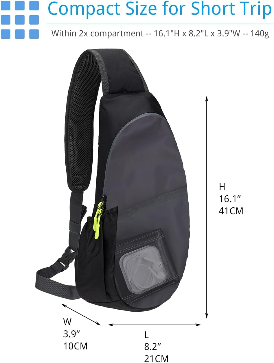 Sling Bag Crossbody Backpack for Men Womens, Chest Bag Backpack, Shoulder bag Gym Cycling Traveling Outdoor Sports - Image 3