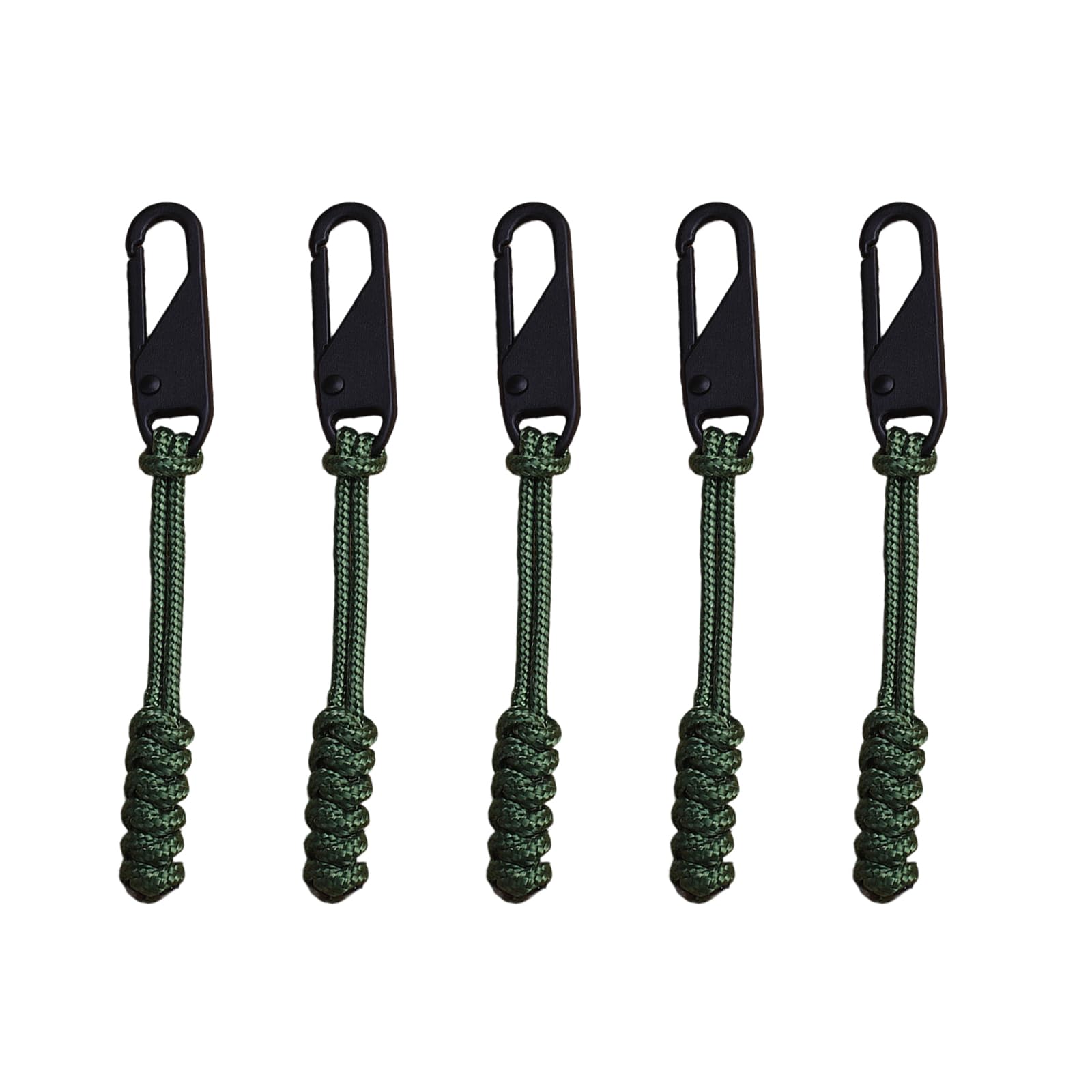 5pack Portables Zippers Pull Cord Colorful Detachable Zippers Sliders Cord Craft Sewing Tool Pulls Rope