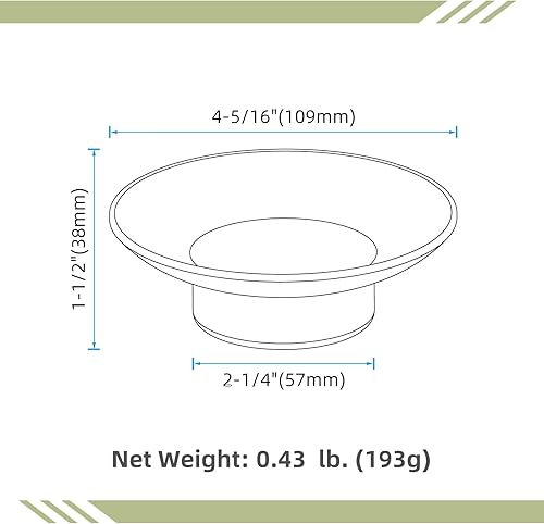 Miniatura 2 de Jabonera redonda, repuesto de vidrio esmerilado Aomasi para tocadores de baño, encimeras, fregadero de cocina