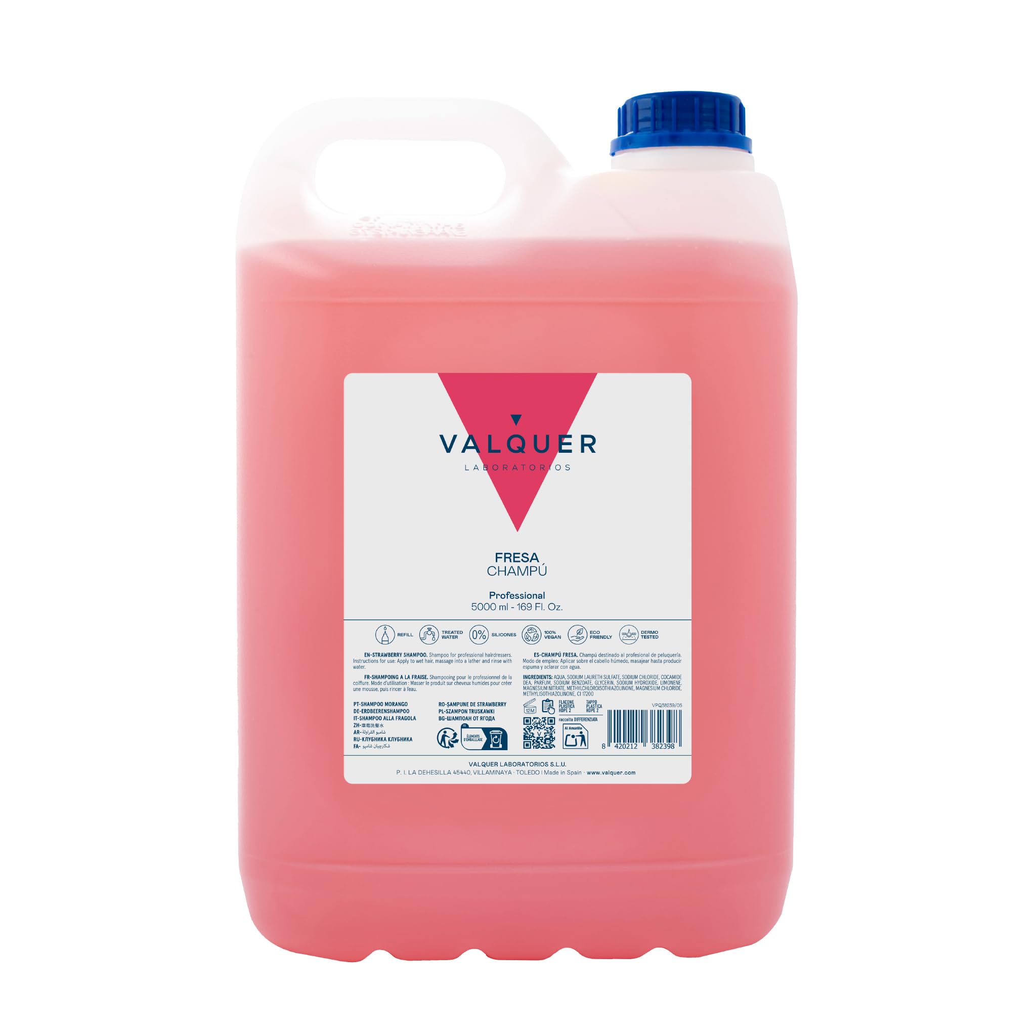 Valquer Profesional - Special strawberry shampoo for hairdressers - professional shampoo - carafe 5 L