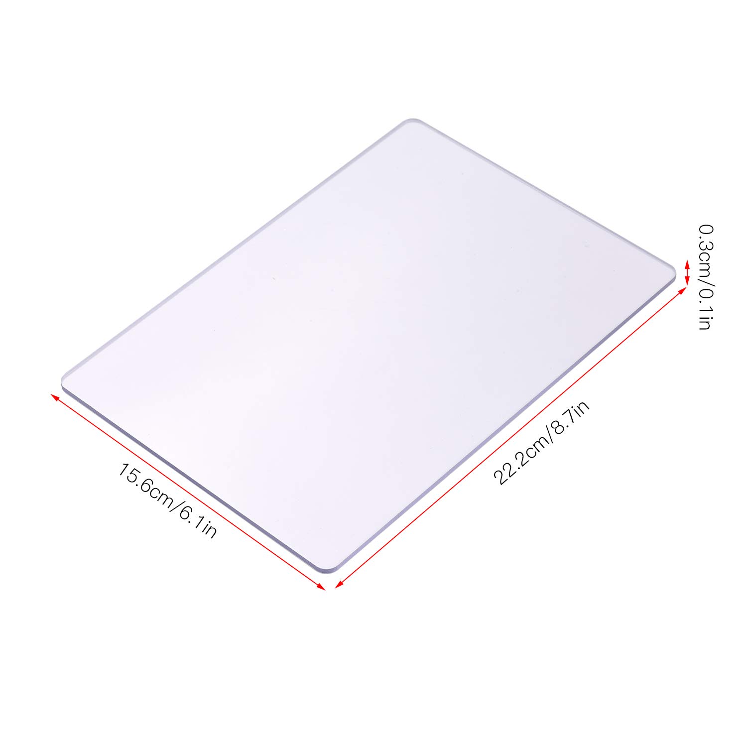 2pcs Cutting Pads for Die Cutting Machine, Die Cutting Plates (Transparent) 22.2 X 15.6 X 0.3cm