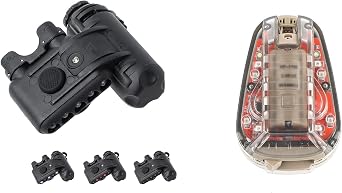 5 LED Beads Black Helmet Light with Red Light + White Task Lamp + IR Strobe Beacon & Tan Helmet Light Military 4 Modes with Red Light + White LED Lamp + IR Strobe/Constant Light