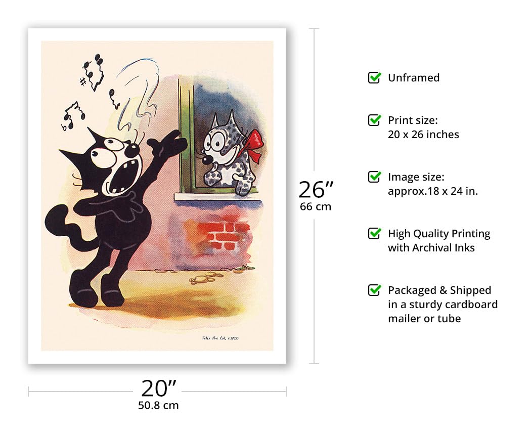 Amazon.com: Felix The Cat - Vintage Cartoon Art by Otto Messmer c