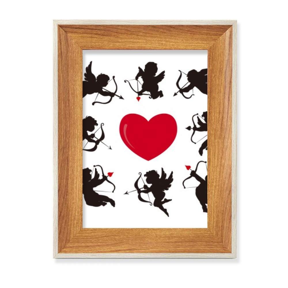 Cadre en bois ange Cupidon rouge, peinture d'art pour salon élégant