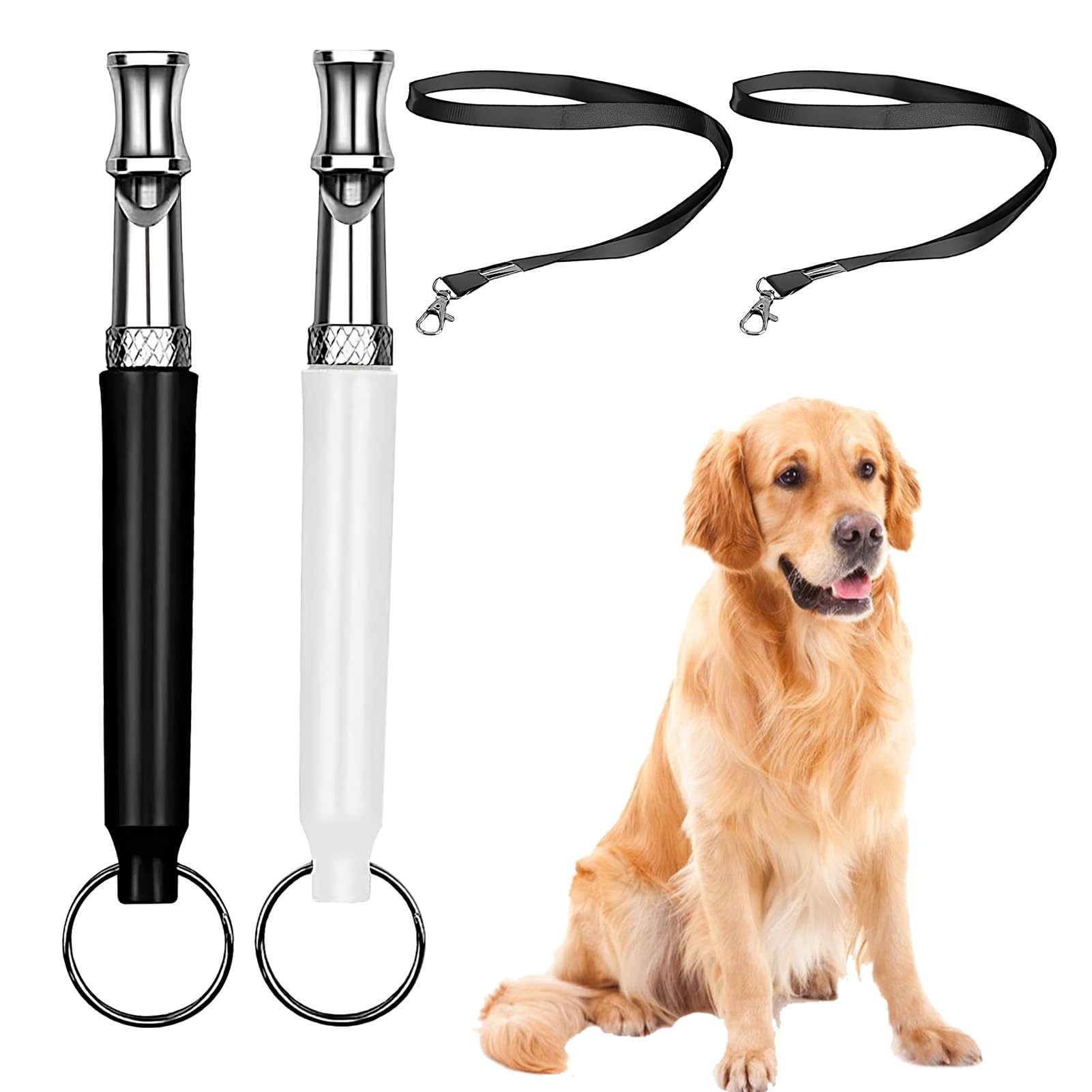 2 Pièces Sifflet de Rappel pour Chien, Sifflet Ultrason Chien, Fréquence Ultra-Haute Silencieuse, Outil de Rappel Sifflet Chien, Sifflet Réglable, Idéal pour l’Entraînement des Chiens