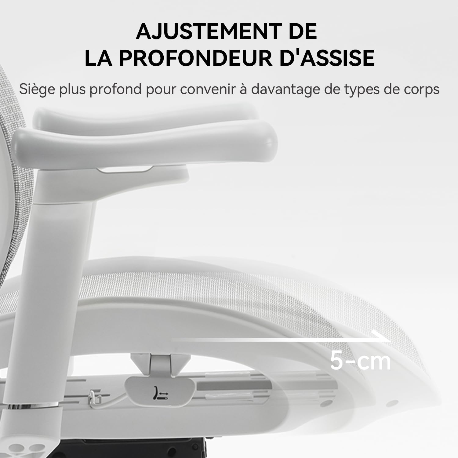 SIHOO Doro S100 Chaise de Bureau Ergonomique - avec Un Soutien Lombaire Dynamique Double, Dossier réglable sur 5 Niveaux, accoudoirs coordonnés en 4D, Angle d'inclinaison Maximal de 135 degrés, Blanc